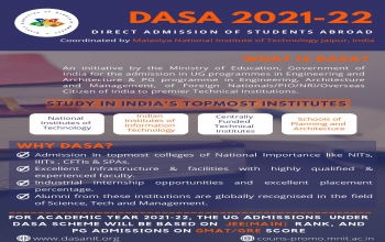 DASA (Direct Admission of Students Abroad) - 2021